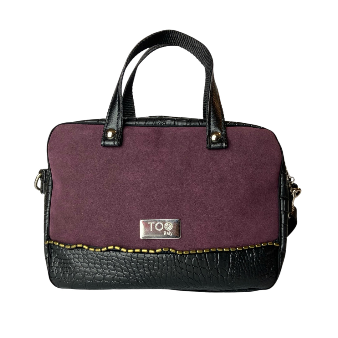 Camera Bag borsa con struttura morbida a mano e tracolla in pelle vegan e interno foderato in cotone wax