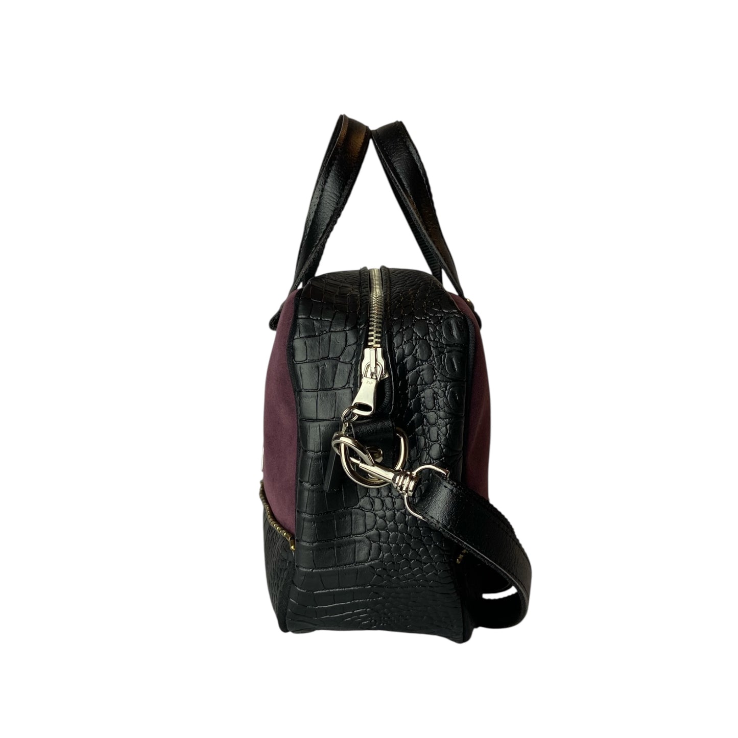 Camera Bag borsa con struttura morbida a mano e tracolla in pelle vegan e interno foderato in cotone wax