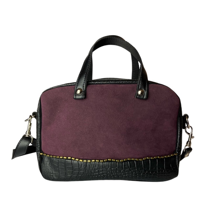 Camera Bag borsa con struttura morbida a mano e tracolla in pelle vegan e interno foderato in cotone wax