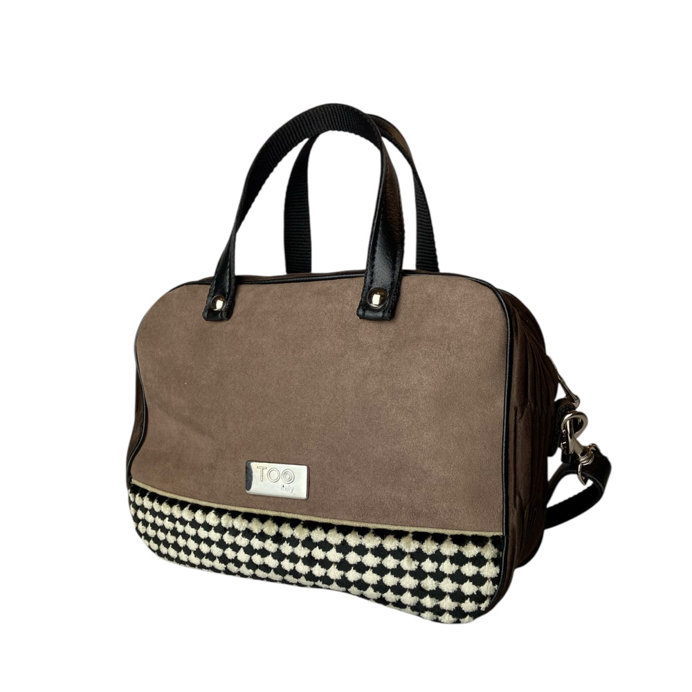 Camera Bag borsa con struttura morbida a mano e tracolla in pelle vegan e interno foderato in cotone wax