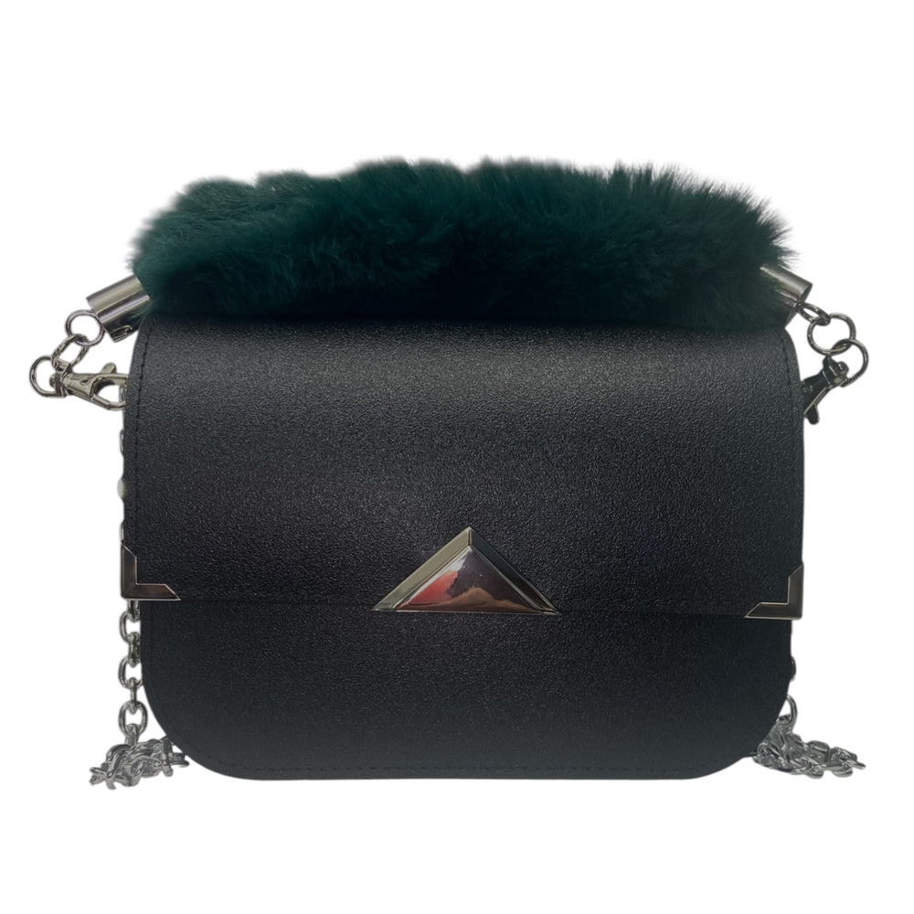 Chicca Maxi TOOitaly: Borsa donna Made in Italy compatta in pelle vegana con tracolla