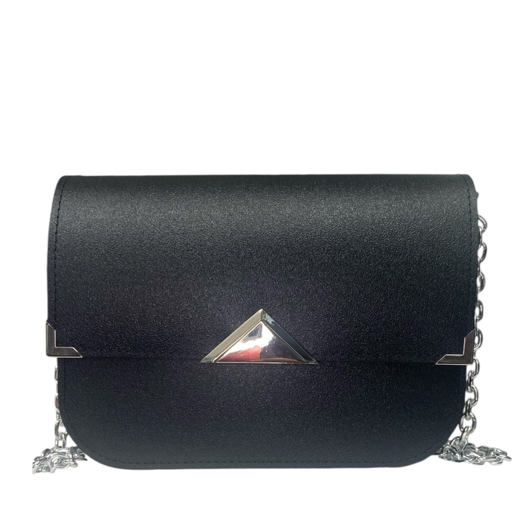 Chicca Maxi TOOitaly: Borsa donna Made in Italy compatta in pelle vegana con tracolla