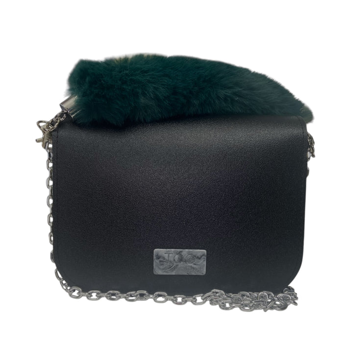 Chicca Maxi TOOitaly: Borsa donna Made in Italy compatta in pelle vegana con tracolla