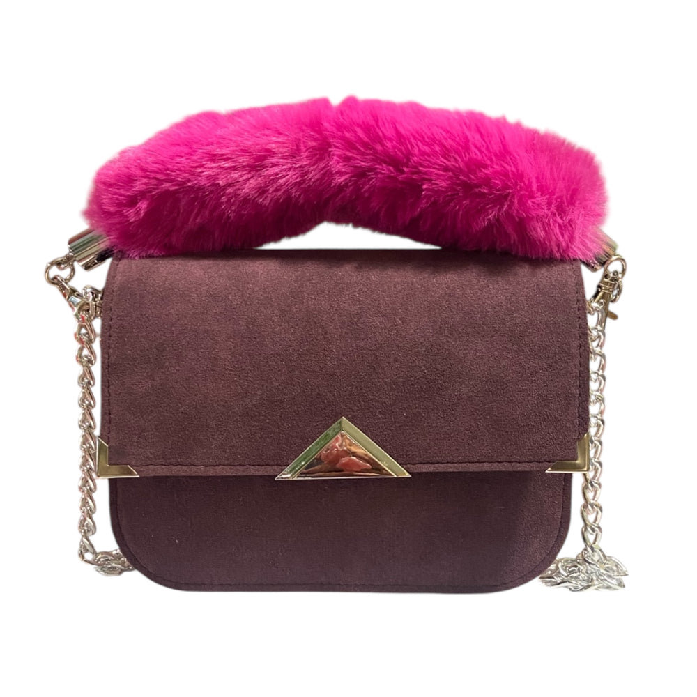 Chicca Maxi TOOitaly: Borsa donna Made in Italy compatta in pelle vegana con tracolla