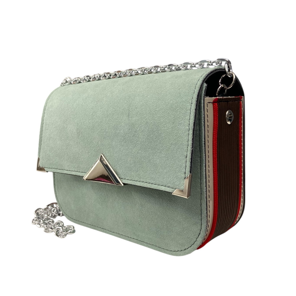 Chicca Maxi TOOitaly: Borsa donna Made in Italy compatta in pelle vegana con tracolla