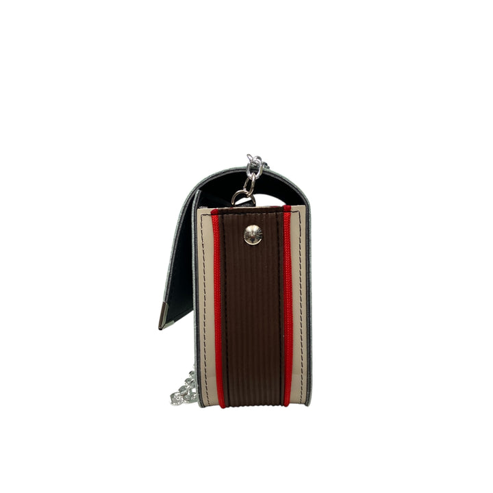 Chicca Maxi TOOitaly: Borsa donna Made in Italy compatta in pelle vegana con tracolla