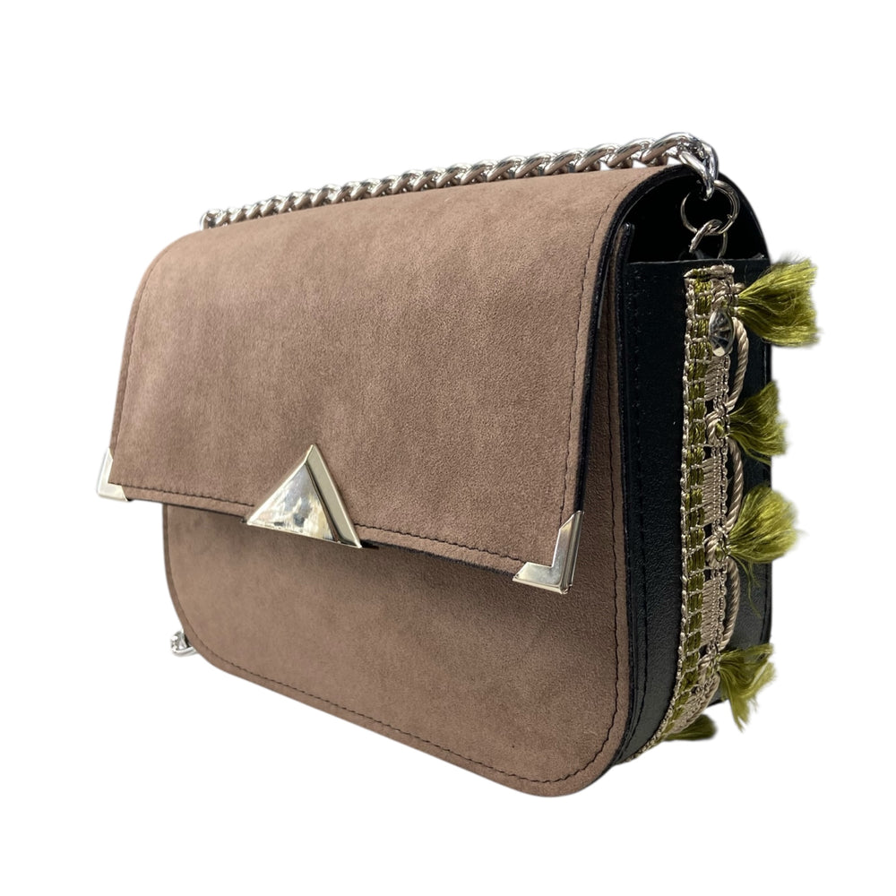 Chicca Maxi TOOitaly: Borsa donna Made in Italy compatta in pelle vegana con tracolla