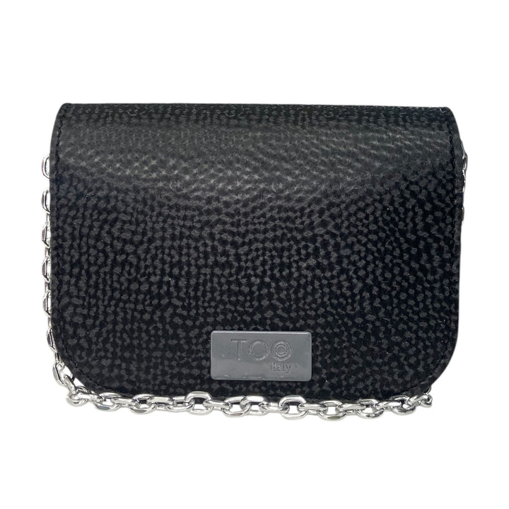 Chicca Mini TOOitaly: Messenger Bag artigianale Made in Italy compatta in pelle vegana diamantata con tracolla