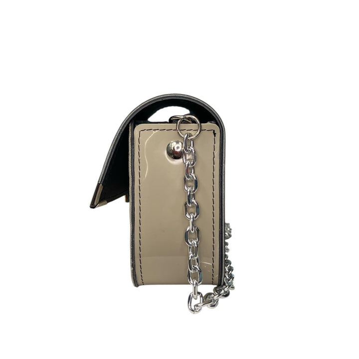 Chicca Mini TOOitaly: Messenger Bag artigianale Made in Italy compatta in pelle vegana diamantata con tracolla