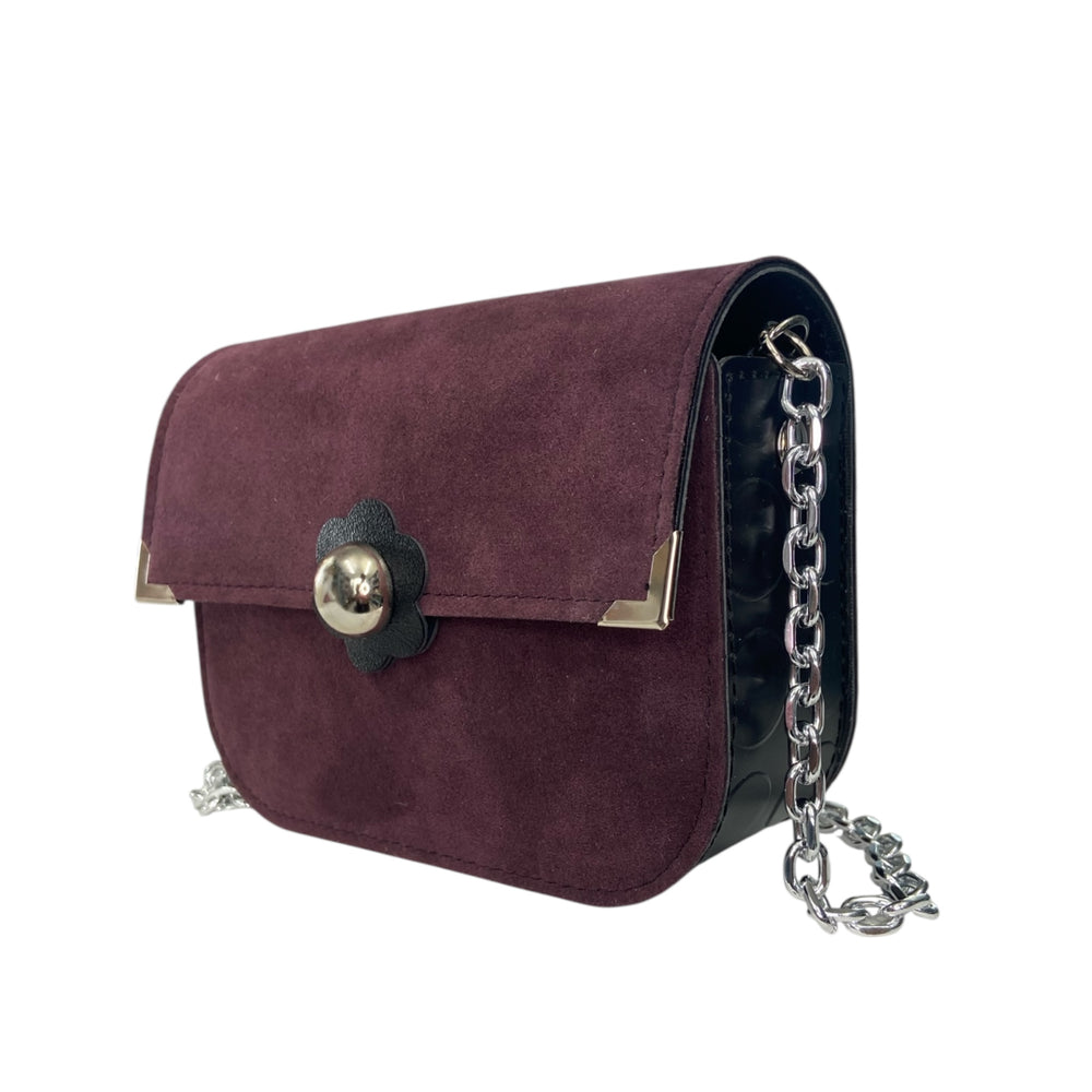 Chicca Mini TOOitaly: Messenger Bag artigianale Made in Italy compatta in pelle vegana diamantata con tracolla