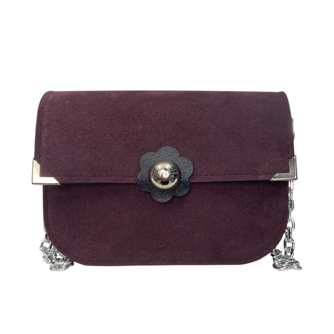 Chicca Mini TOOitaly: Messenger Bag artigianale Made in Italy compatta in pelle vegana diamantata con tracolla