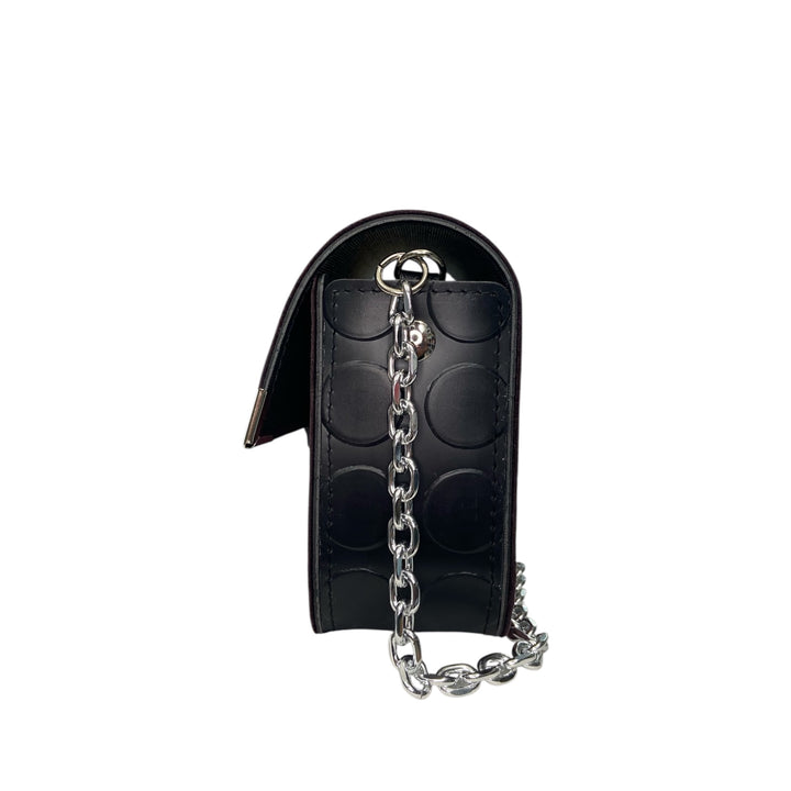 Chicca Mini TOOitaly: Messenger Bag artigianale Made in Italy compatta in pelle vegana diamantata con tracolla