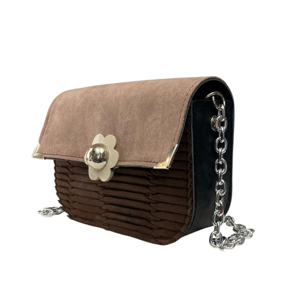 Chicca Mini TOOitaly: Messenger Bag artigianale Made in Italy compatta in pelle vegana con tracolla