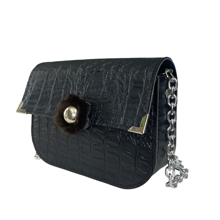 Chicca Mini TOOitaly: Messenger Bag artigianale Made in Italy compatta in pelle vegana con tracolla