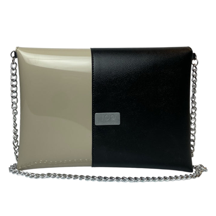 Borsa a mano e tracolla Clutch Maxi di TOOitaly, design compatto, struttura rigida in PVC rivestita in alcantara 100%
circolare o pelle ecologica
