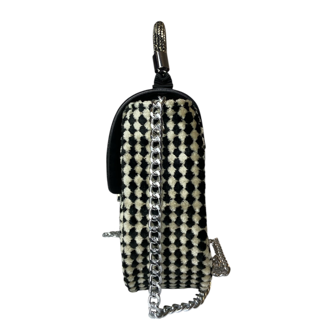 Everyday, borsa donna a mano e tracolla con struttura semirigida in pelle vegana e alcantara, interno foderato in cotone wax