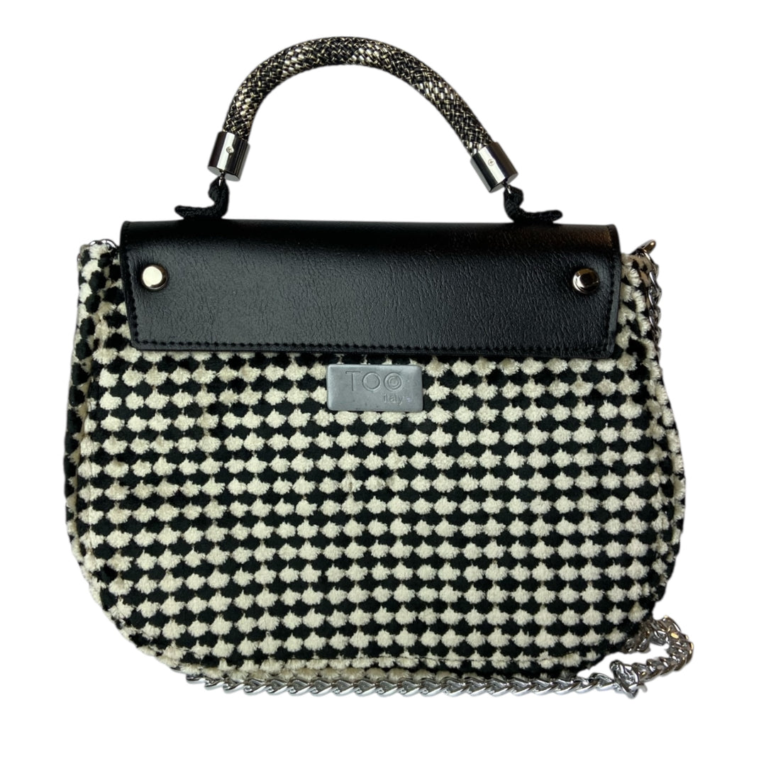 Everyday, borsa donna a mano e tracolla con struttura semirigida in pelle vegana e alcantara, interno foderato in cotone wax