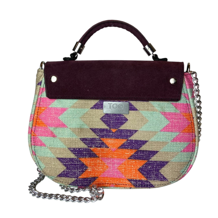 Everyday, borsa donna a mano e tracolla con struttura semirigida in pelle vegana e alcantara, interno foderato in cotone wax