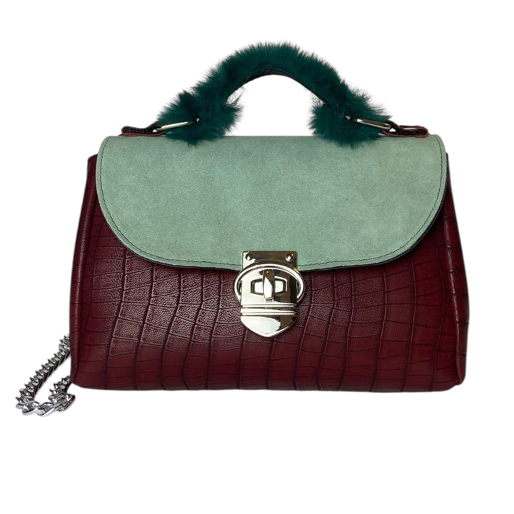Mini Miura, borsa donna a mano e tracolla, scocca semirigida in tessuti di alta tappezzeria o pelle vegan