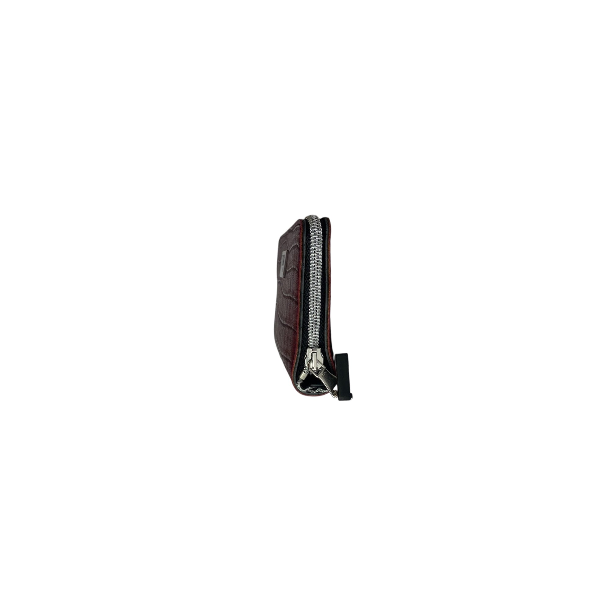 Portafoglio donna PVC e pelle vegan, con tasca interna con cerniera e scomparti per carte. Chiusura con zip, disponibile in due misure