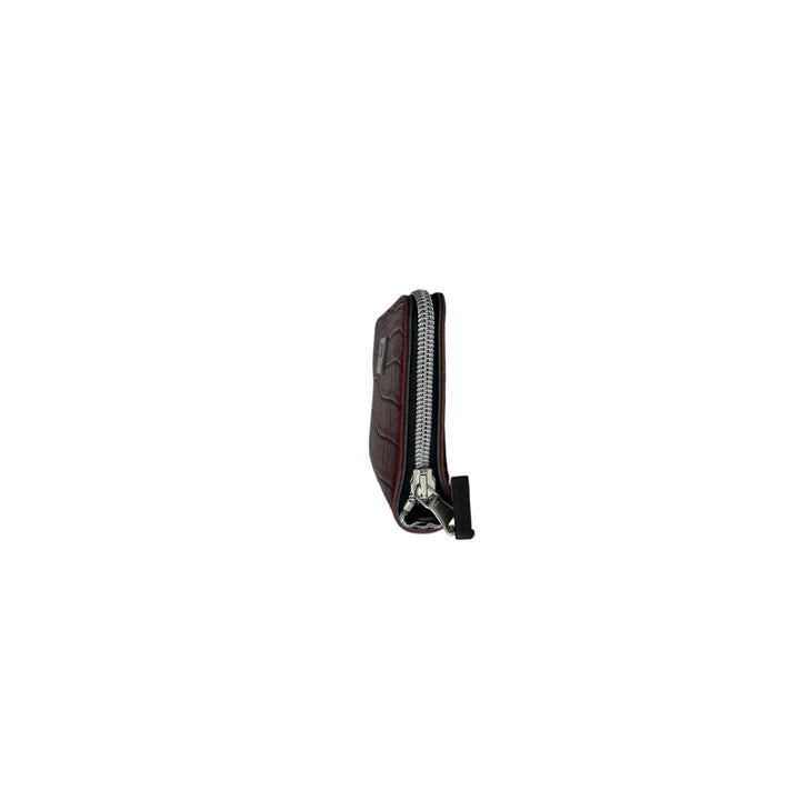 Portafoglio donna PVC e pelle vegan, con tasca interna con cerniera e scomparti per carte. Chiusura con zip, disponibile in due misure