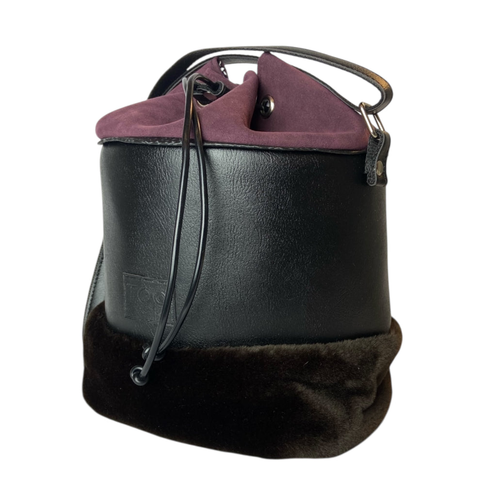 Secchiello di TOOitaly: borsa a tracolla donna realizzata in materiali cruelty-free e passamanerie artigianali