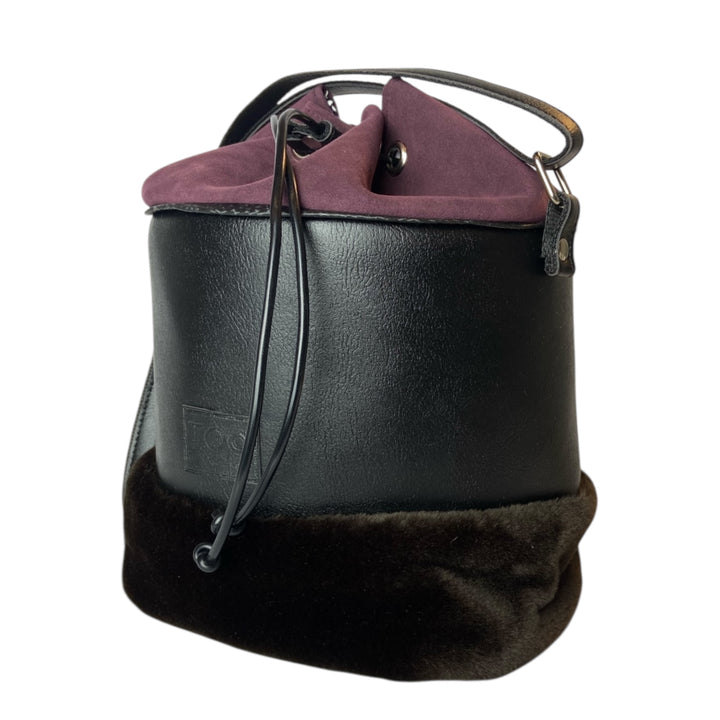 Secchiello di TOOitaly: borsa a tracolla donna realizzata in materiali cruelty-free e passamanerie artigianali