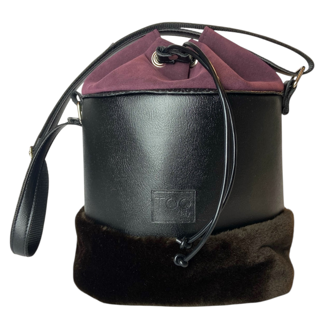 Secchiello di TOOitaly: borsa a tracolla donna realizzata in materiali cruelty-free e passamanerie artigianali