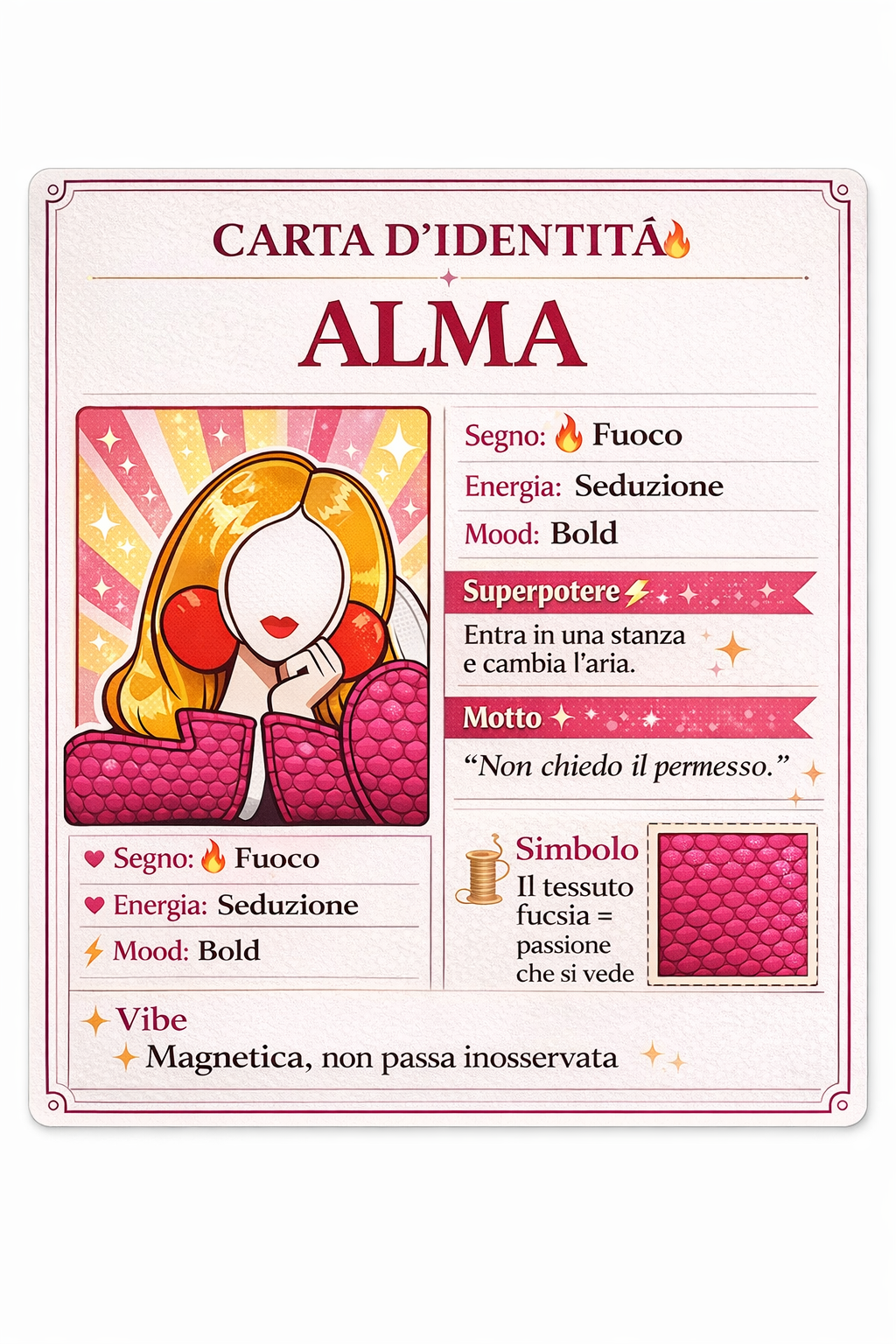 THE SIX MUSES è una capsule che non rappresenta uno stile, ma sei personalità, ogni modello è una Musa, un’energia, un carattere, un modo di stare al mondo.