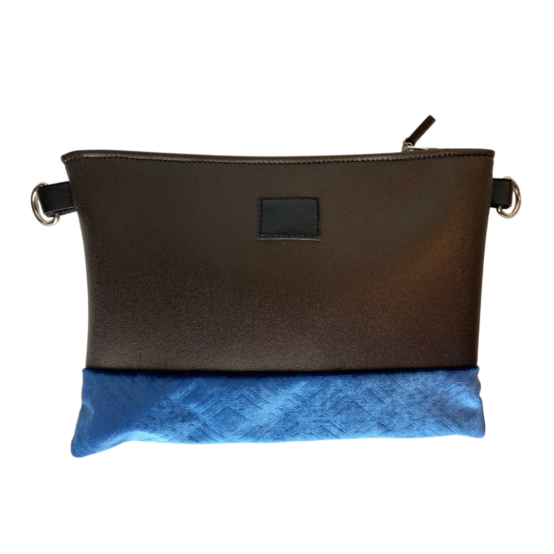 Tracollina di TOOitaly, pochette stile minimal ma ricercato, in pelle vegana e pelliccia sintetica o tessuti 100% circolari