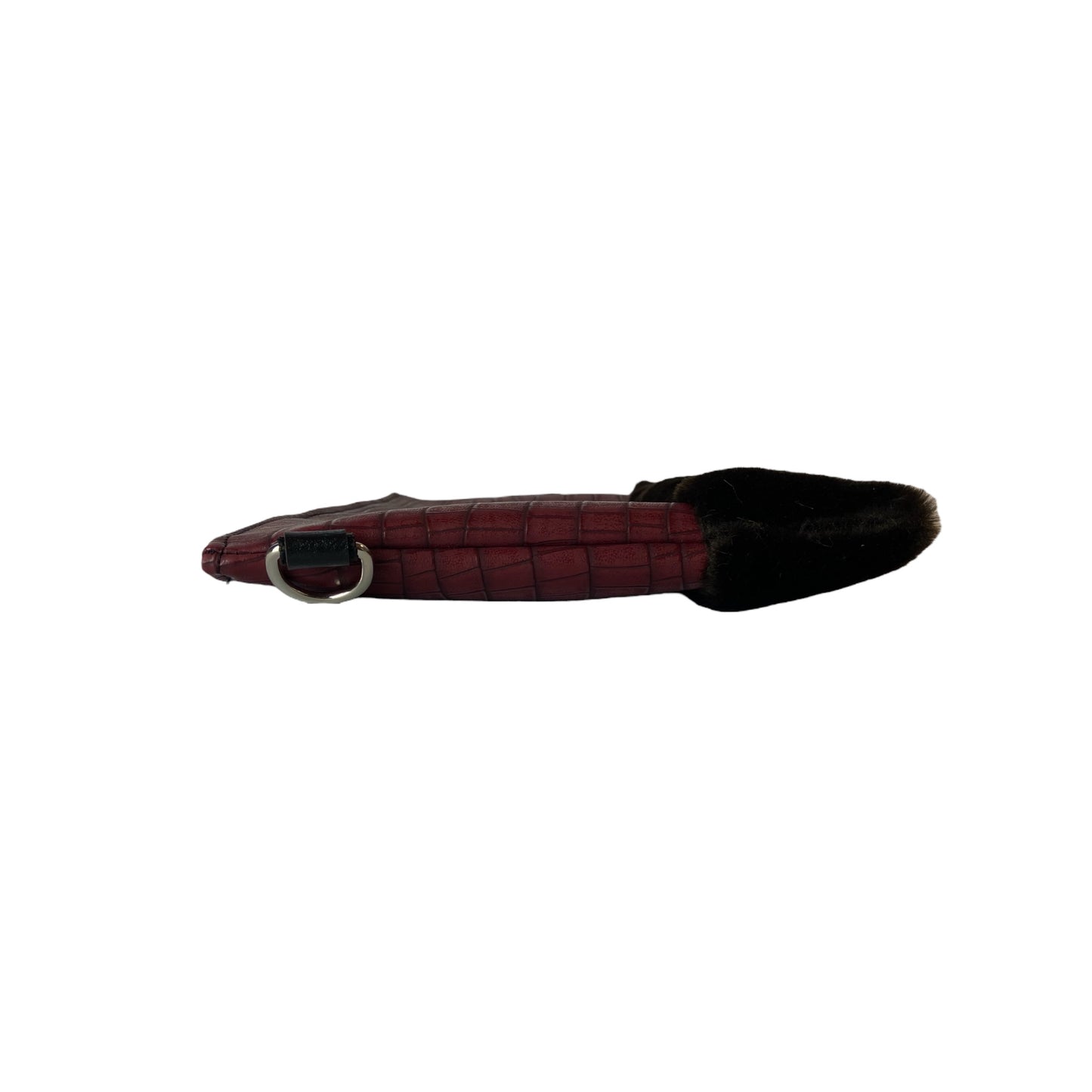 Tracollina di TOOitaly, pochette stile minimal ma ricercato, in pelle vegana e pelliccia sintetica o tessuti 100% circolari