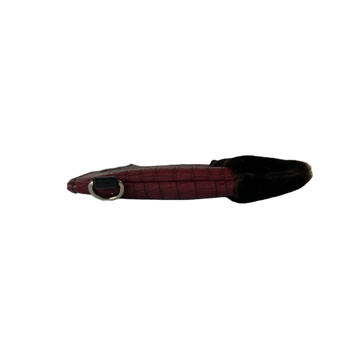 Tracollina di TOOitaly, pochette stile minimal ma ricercato, in pelle vegana e pelliccia sintetica o tessuti 100% circolari
