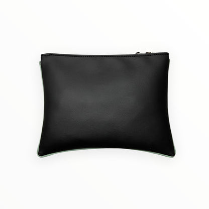 Retro della pochette unisex TOOitaly in pelle artificiale nera.
