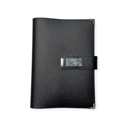 Porta agenda A5 nero in PVC satinato TOOitaly vista frontale
