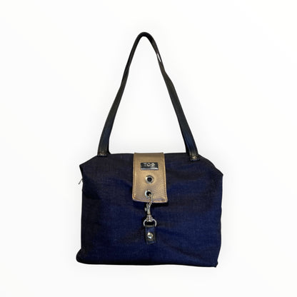 Bauletto morbido in jeans e pelle artificiale bronzo TOOitaly