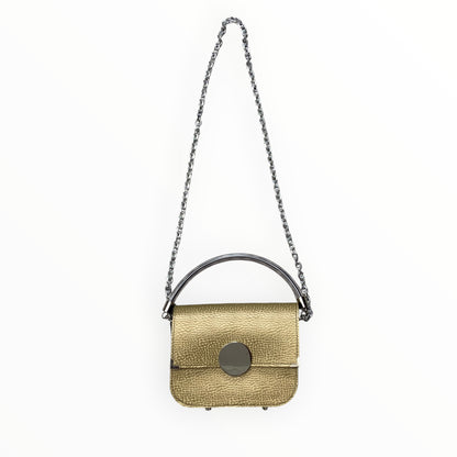 Borsa Chicca XL oro diamantato TOOitaly indossabile a tracolla con catena da 115 cm