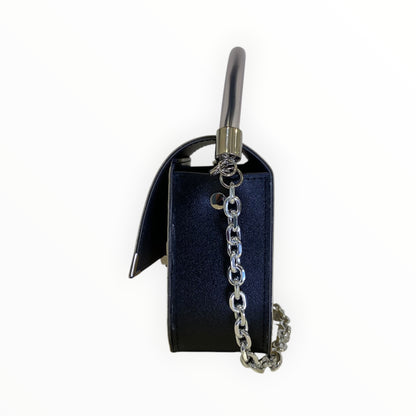 Borsa Chicca XL TOOitaly in pelle artificiale oro diamantato con tracolla in catena