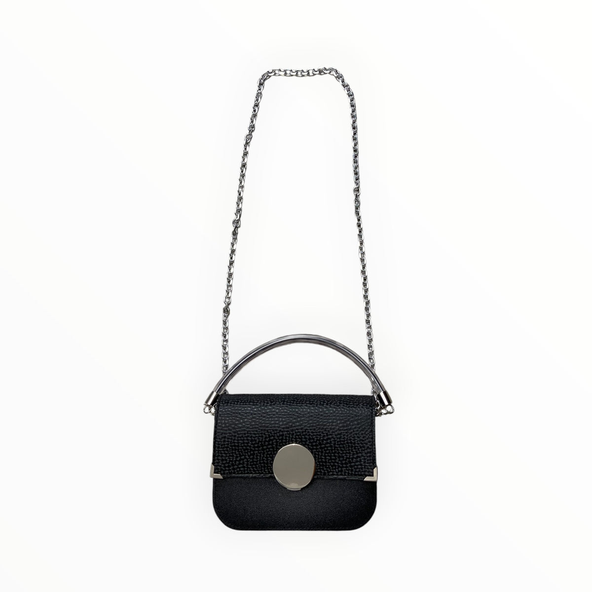 Chicca Maxi – Borsa a Mano e Tracolla Diamantata Nera