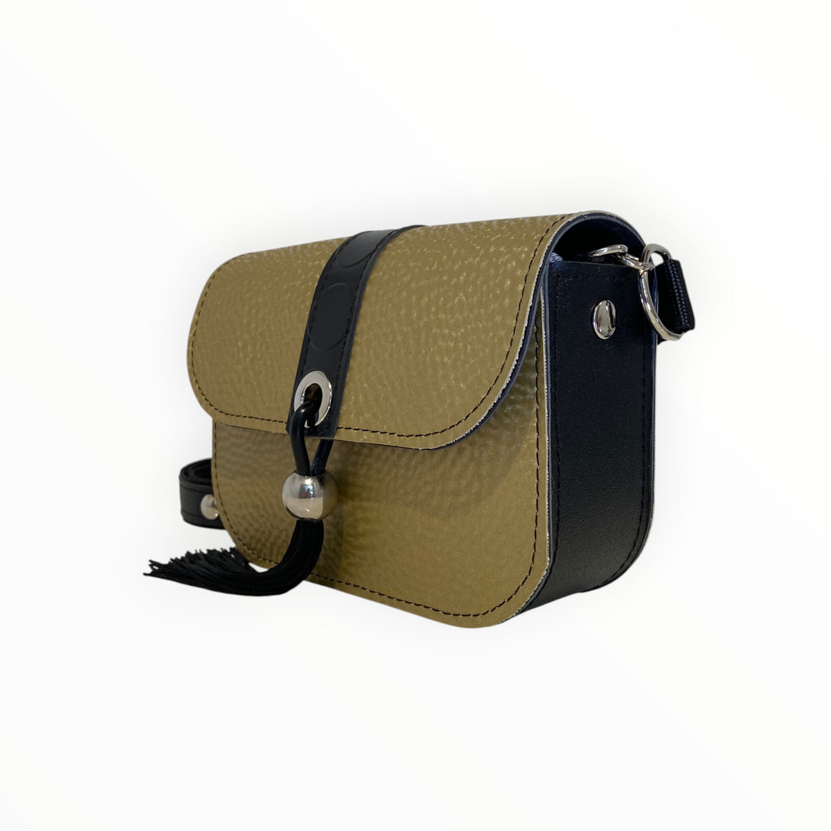 Mini borsa donna oro e PVC nero Chicca Mini TOOitaly

