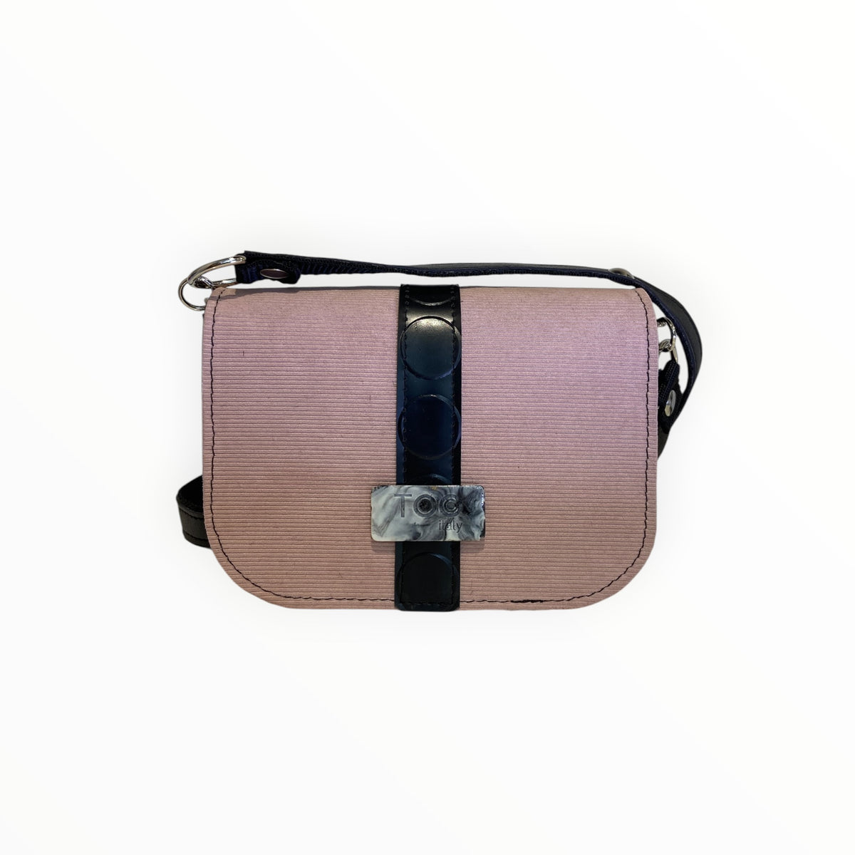 Chicca Mini TOOitaly vista posteriore rosa cipria con etichetta decorativa effetto marmorizzato