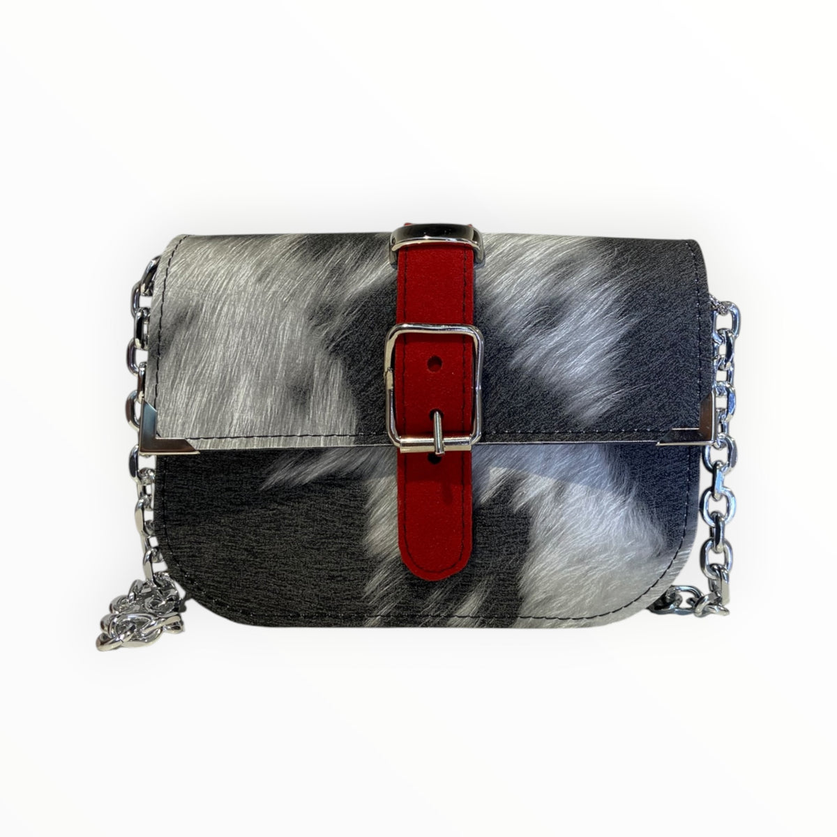 Chicca Mini borsa donna effetto muccato vista frontale