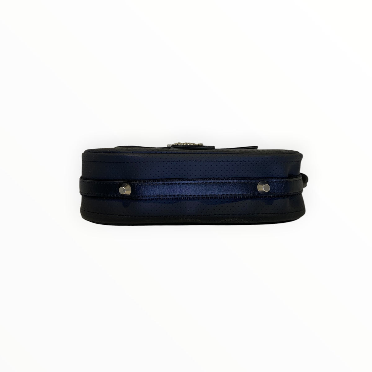Borsa a tracolla donna Everyday in pelle artificiale nera puntinata con tracolla regolabile