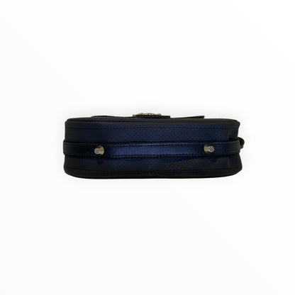 Borsa a tracolla donna Everyday in pelle artificiale nera puntinata con tracolla regolabile