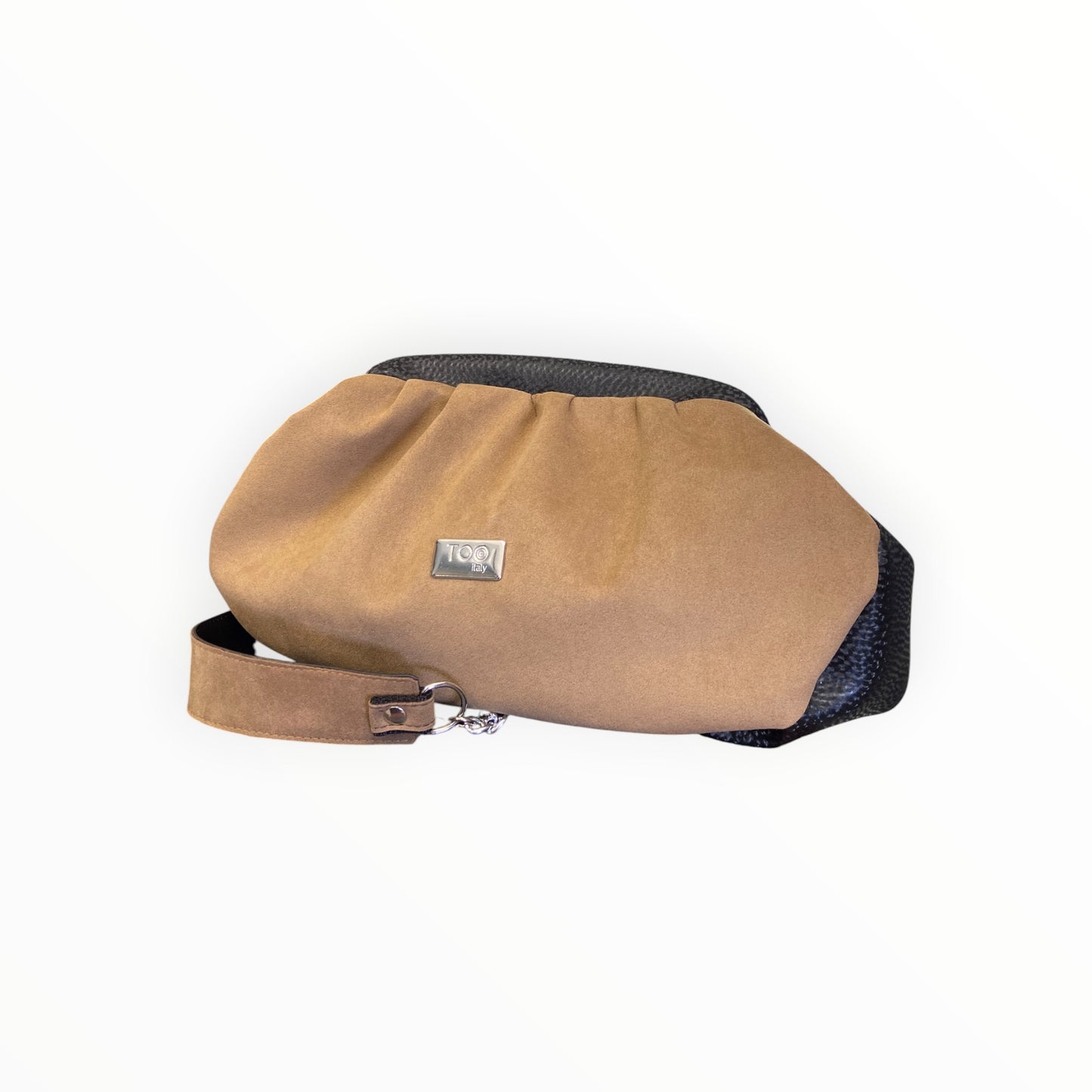 Borsa Fluffy in Alcantara e Pelle Diamantata | Tooitaly