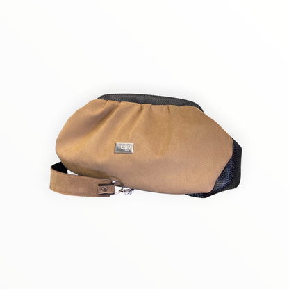 Borsa Fluffy in Alcantara e Pelle Diamantata | Tooitaly