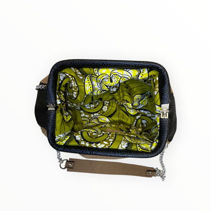 Borsa Fluffy in Alcantara e Pelle Diamantata | Tooitaly