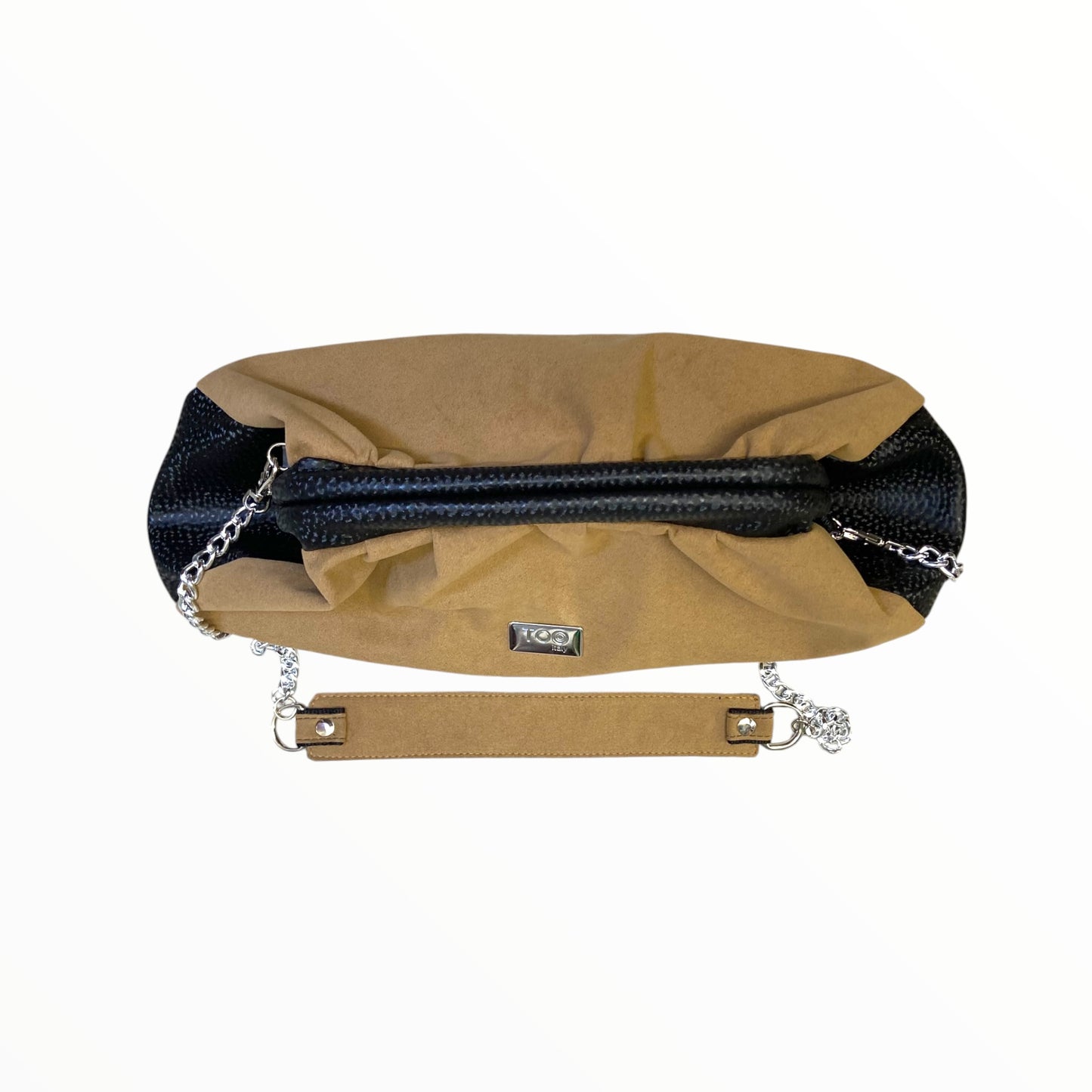 Borsa Fluffy in Alcantara e Pelle Diamantata | Tooitaly