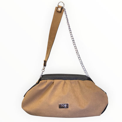 Borsa Fluffy in Alcantara e Pelle Diamantata | Tooitaly