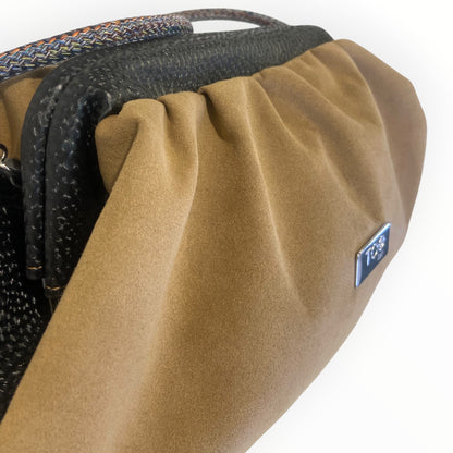 Borsa Fluffy in Alcantara e Pelle Diamantata | Tooitaly - Fluffy