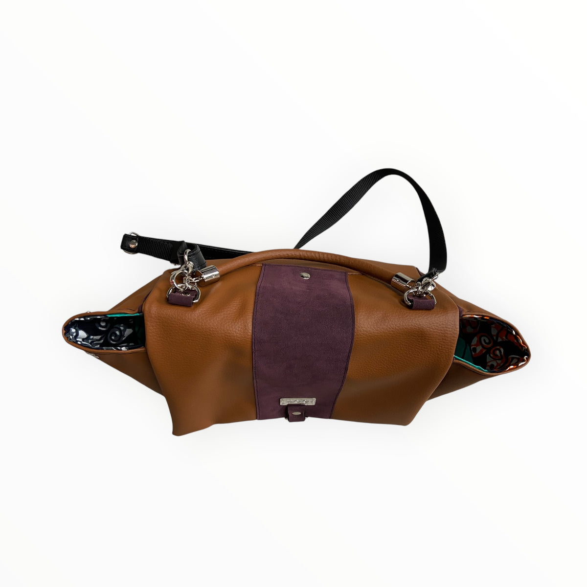 Miura Maxi borsa a mano e tracolla in pelle artificiale cuoio